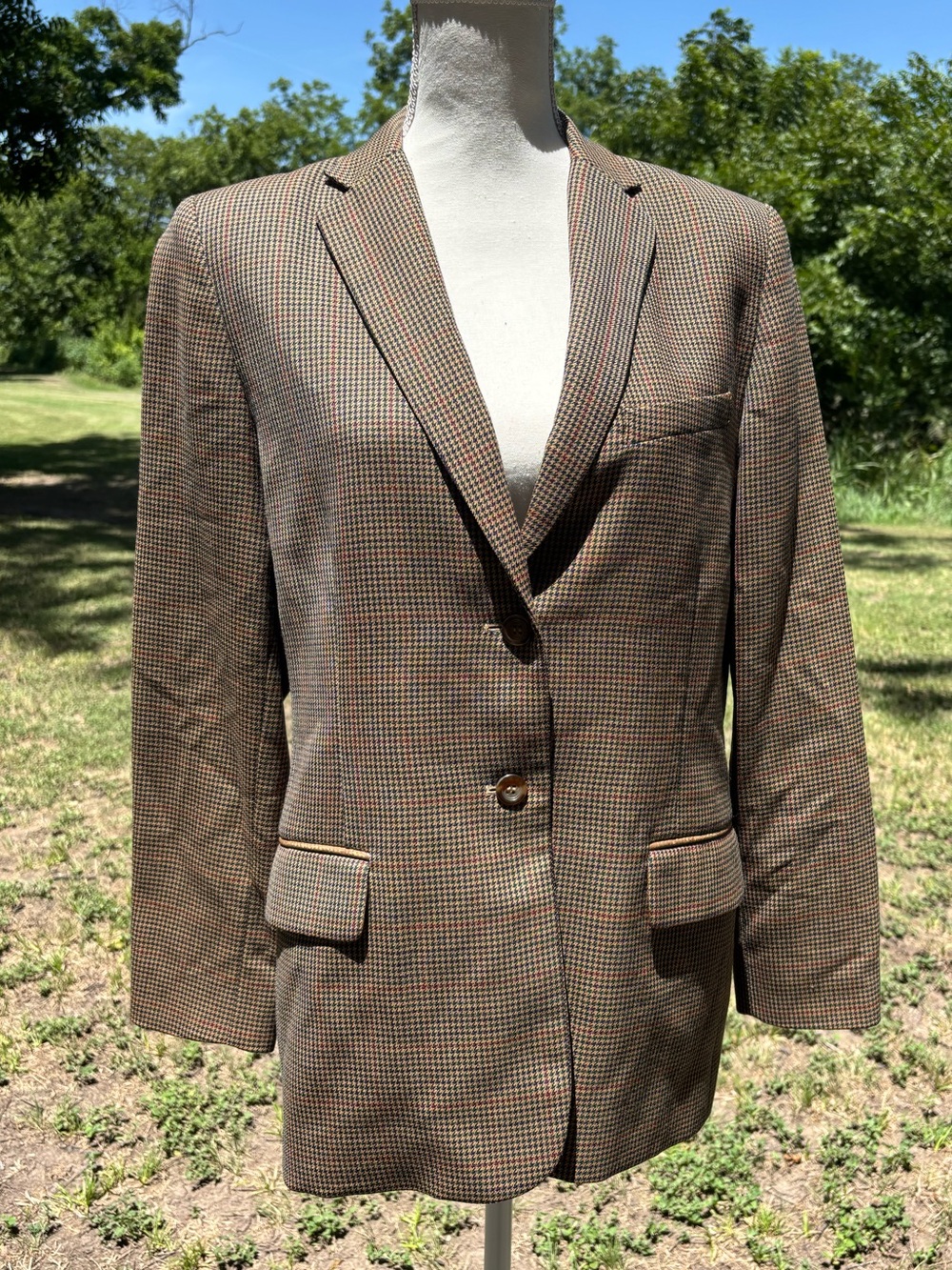 PENDELTON VIRGIN WOOL HOUNDSTOOTH JACKET